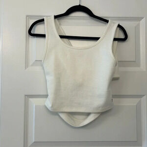Roxy white crop top